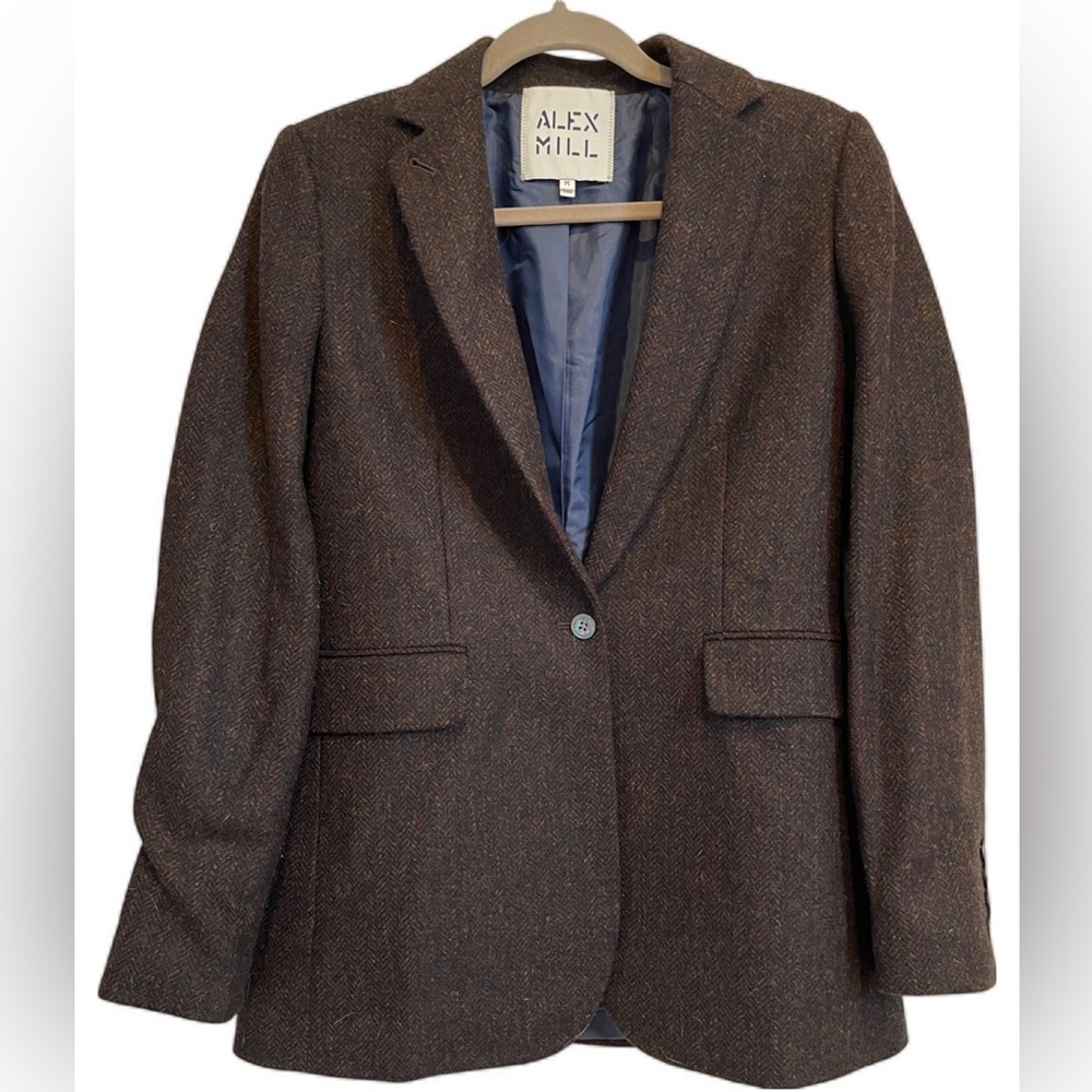Alex Mill Dark Brown Wool Blazer